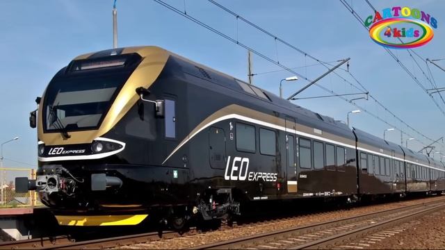 Изучаем поезда для детей / Развивающее видео про железнодорожный транспорт