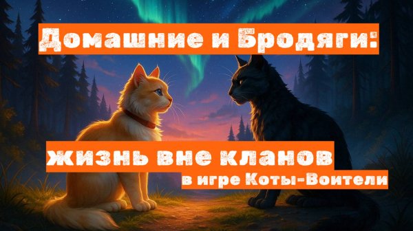 Жизнь без племени: Домашние коты и Бродяги в игре Коты Воители Роблокс | Warrior Cat Roblox