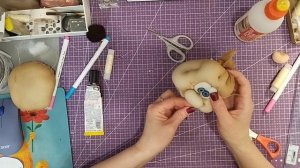 Утяжки лица кукле в чулочной технике для начинающих.Часть 2