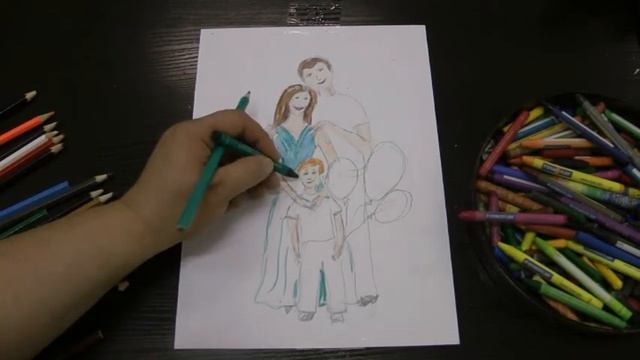 ВИДЕО УРОК "Рисуем семью" смотреть онлайн