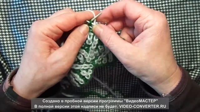 зеленая шапка бриошь Часть 2//Brioche Stitch // Women's Hats Knitting