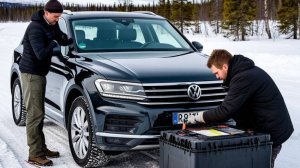 Замена аккумулятора на VW Touareg  NF