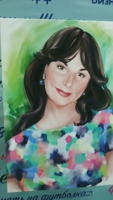 Портрет на холсте. Галерейная натяжка. смотреть онлайн