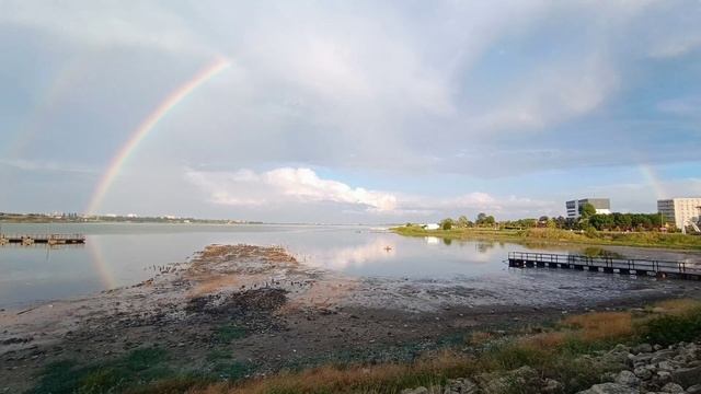 Double Rainbow 🌈 After Rain Over The Lake / Двойная радуга 🌈 после дожд