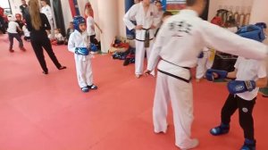 Соревнования по тхеквондо. Жестко