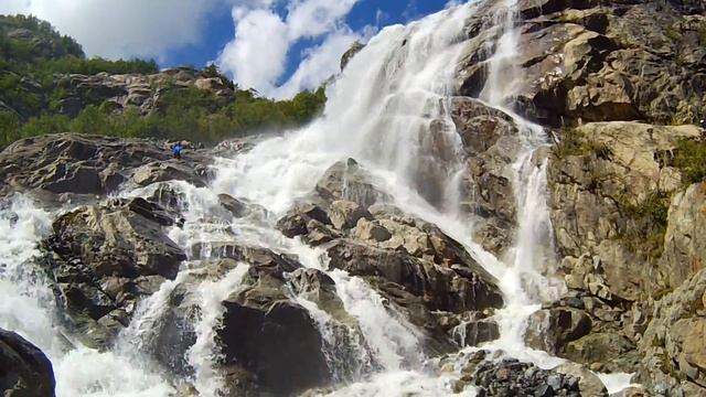Домбай , Алибекский водопад смотреть онлайн