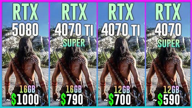 RTX 5080 vs RTX 4070 TI SUPER vs RTX 4070 TI vs RTX 4070 SUPER - Test in 25 Games смотреть онлайн