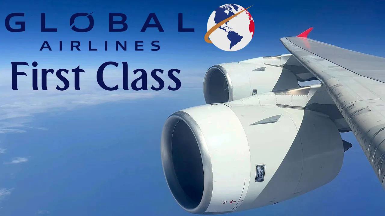 INAUGURAL FLIGHT ! Global Airlines Airbus A380 - FIRST Class [Glasgow - New York JFK ] FLIGHT REPORT смотреть онлайн