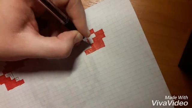 Рисунок по квадратикам ! Губы вампира ! смотреть онлайн