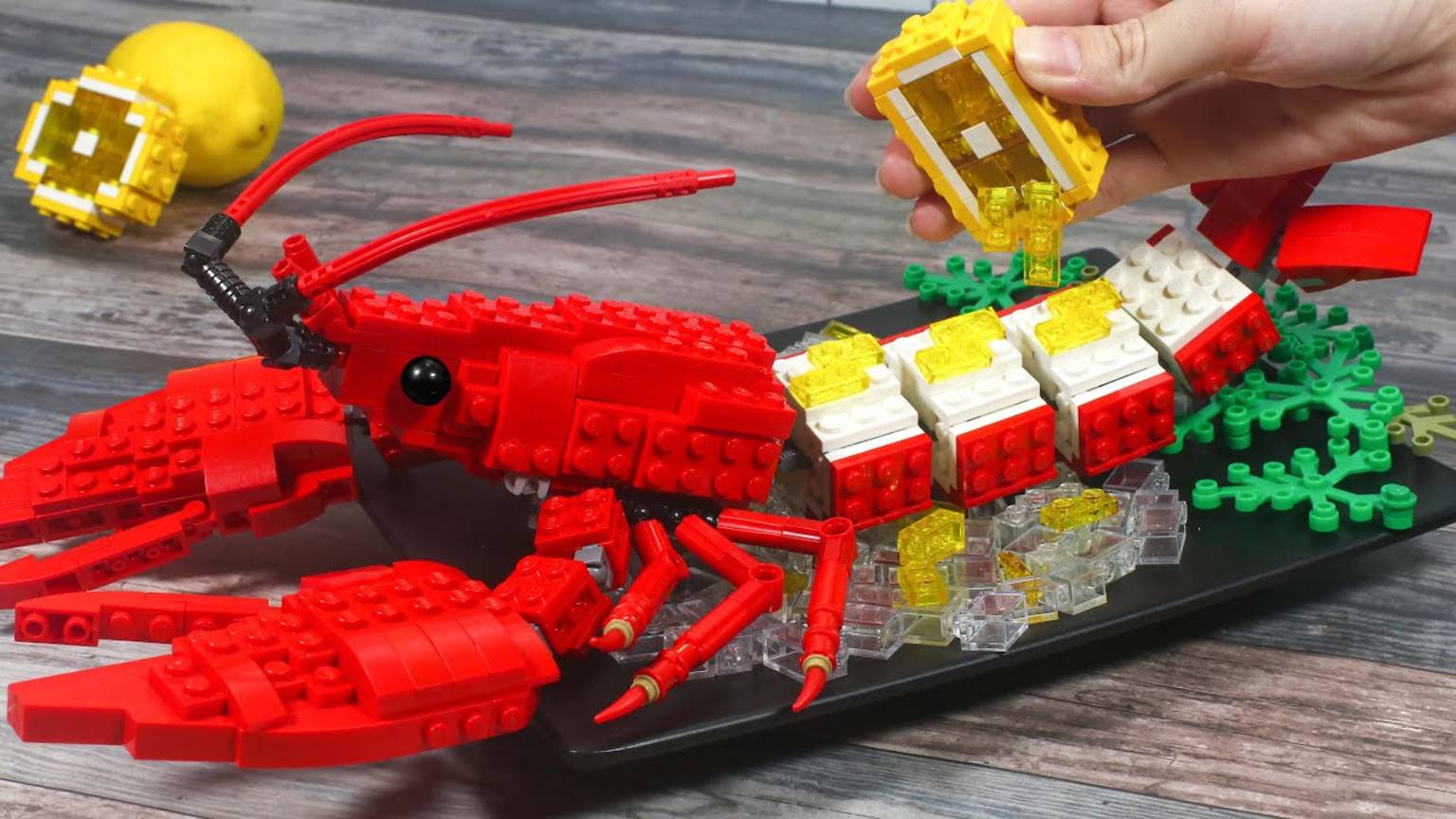 "Лобстер и пиво из LEGO — можно ли это съесть? (Stop Motion + ASMR)" смотреть онлайн