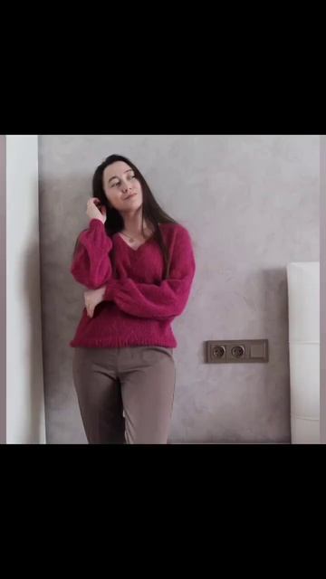 пуловер из мохера #свитеризмохера #джемперизмохера #пуловерспицами #вязаныйсвитер смотреть онлайн