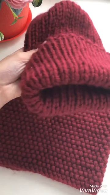 Вязаный комплект шапка+снуд смотреть онлайн