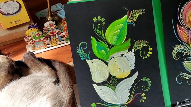 ПІР'ЇНКА/ Перехідний мазок. Петриківський розпис. Легке заняття для початківців. смотреть онлайн