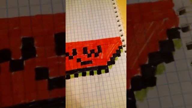 Рисую по клеточкам Арбузик!🍉 смотреть онлайн