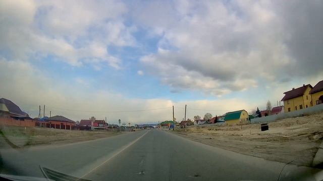 Поездка на автомобиле по посёлку Боровский смотреть онлайн