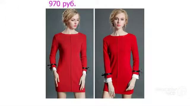 Одежда с AliExpress - Элегантное вязаное платье смотреть онлайн
