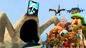 Морская вода против всей новой семьи итальянских мемов с искусственным интеллектом в Garry's Mod