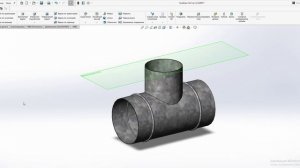 SOLIDWORKS. Тройник для вентиляции