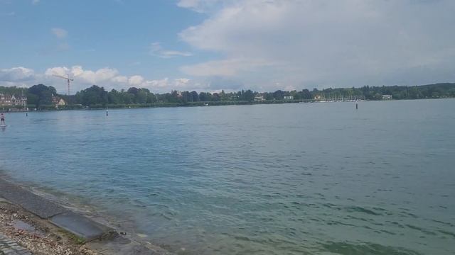 Боденское озеро. Город Констанц га границе Германии и