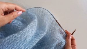 Французская кофточка из Кид Мохера спицами. Очень подробный МК, подойдет для новичков.