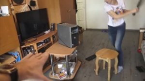 Мама грифера разбила компьютер в cegou