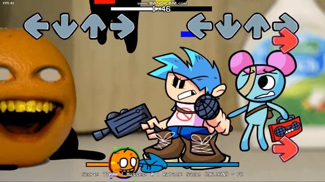 Fnf против Corrupted болтливого апельсина, (крутой мод)