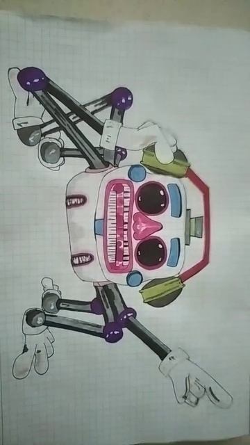 А вот и DJ Man fnaf security breach нарисованный мною, с помощью скетч маркеров:)) смотреть онлайн