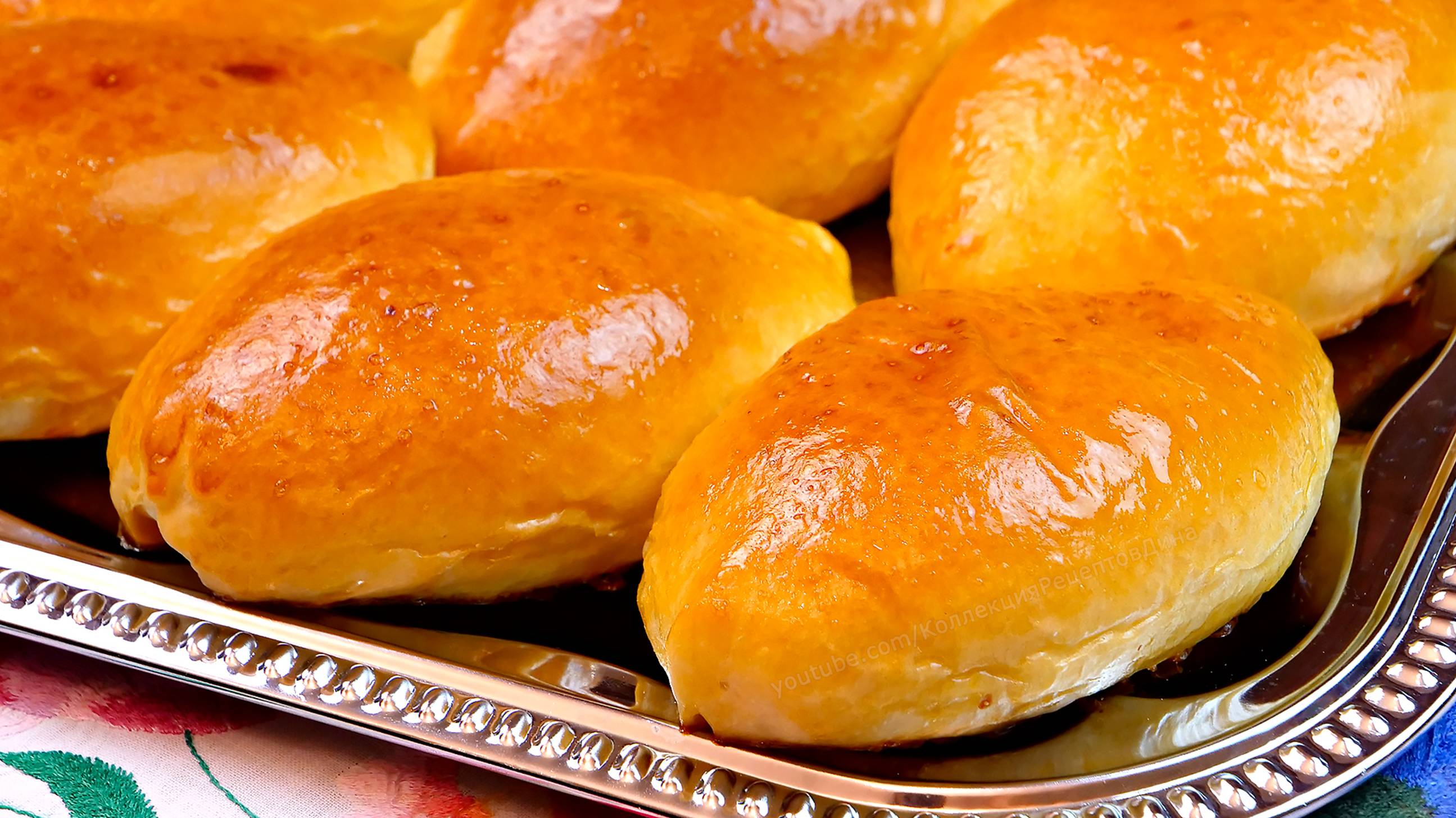 Пирожки в духовке с зеленым луком и яйцом! Рецепт сдобного дрожжевого теста для несладкой выпечки! смотреть онлайн