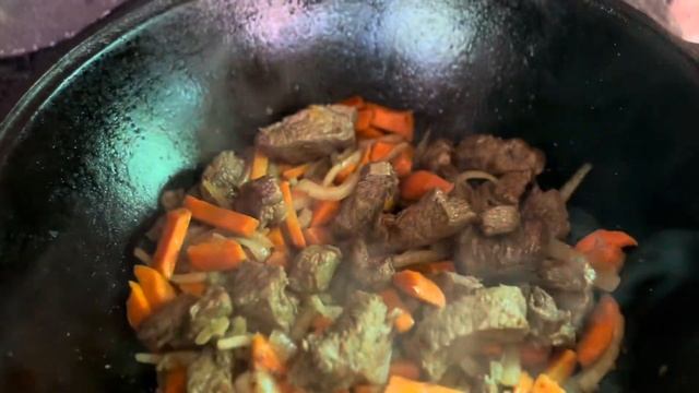 ✅Дачный вариант плова из говядины.