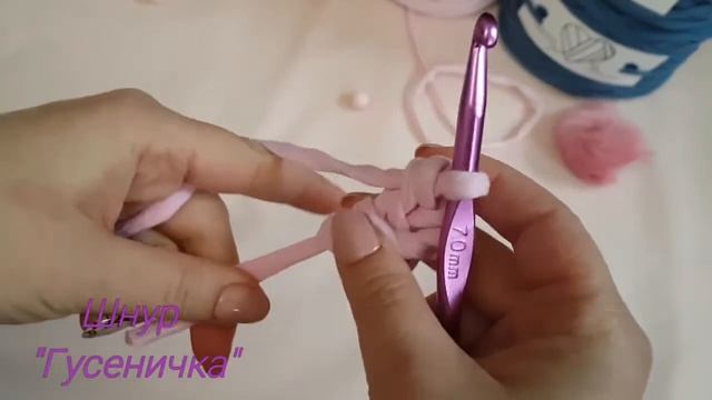 МК Вязание шнура "Гусеничка" смотреть онлайн