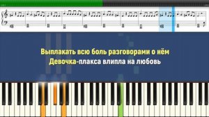 НИКА ЖУКОВА - Девочка-плакса (караоке, ноты для синтеза