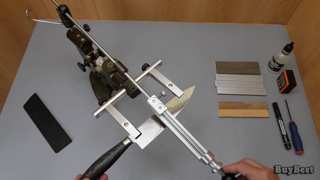 Первая заточка шеф-ножа XINZUO на профессиональной точил