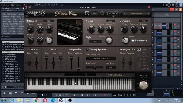 Разпределение на музикалните тонове върху стандартна