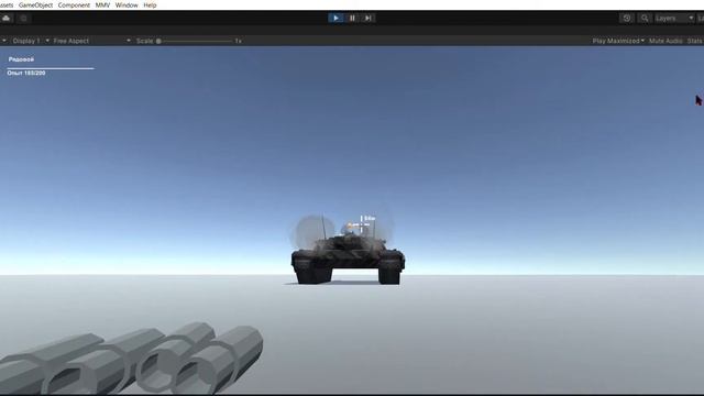 Тестовый контроллер танка Unity3D смотреть онлайн