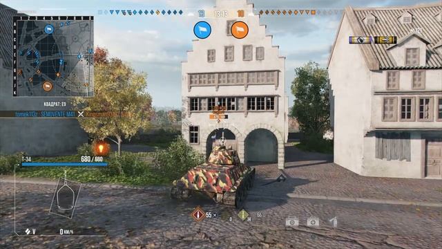 World of Tanks на ps4, часть #180 , Т-34 карта Руинберг смотреть онлайн