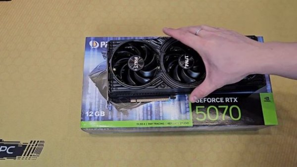 Распаковка и обзор видеокарты NVIDIA GeForce RTX 5070 Palit GamingPRO 12G