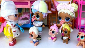 ПОКАЖИ ЯЗЫК ДОКТОРУ😜 куклы ЛОЛ сюрприз СКАРЛАТИНА в детском садике! Смешные куклы мультики Даринел