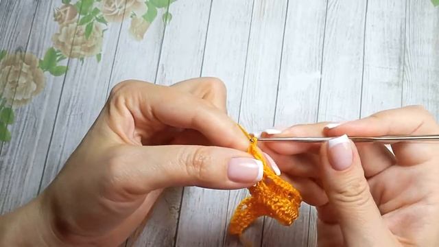 Вязаный узор крючком/Кружевной манжет смотреть онлайн