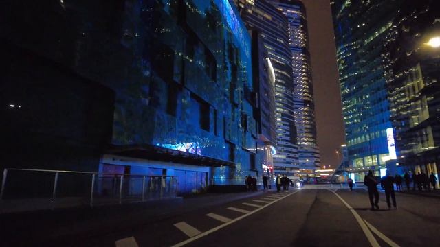 Прогулка по ночному Москва Сити | Moscow Walk 4K 60 Fps ASMR 2023