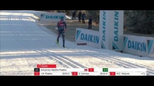 Довольный Иверсен и Клебо в гонке //10 км классика Бейтостолен 19.11.2022