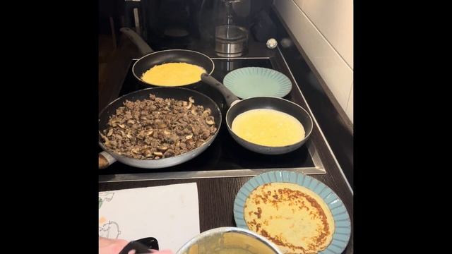 Готовим  Вместе: КЕТО Блины С Мясом и Грибами / С Творог