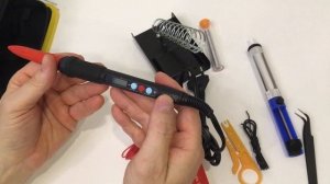 Паяльник 60 Вт с регулировкой температуры в наборе для