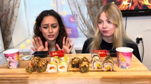 MUKBANG РОЛЛЫ 🍣 БОЛТАЕМ С ПОДРУЖКОЙ ❤️ КРАСНЫЕ ФЛАГИ В О