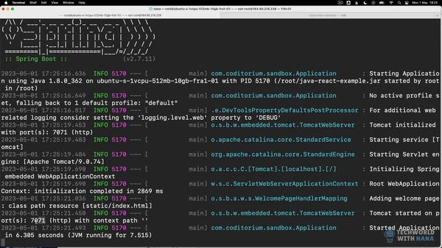 5.4 Deploy and run application artifact on Droplet смотреть онлайн