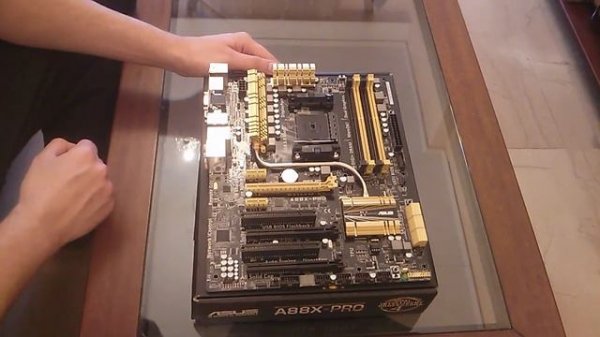 Asus A88X-PRO Распаковка / Unboxing HD