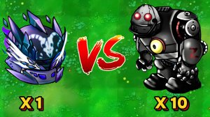 ПВЗ 1 Фьюжен Испытание: 1 Растение Fusion против Нового Имперского Зомби с МАКС. HP