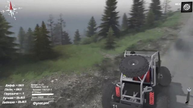 Spintires - симулятор русских дорог. (Jeep Wrangler)