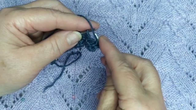 МК узор , резинка скрещенными петлями