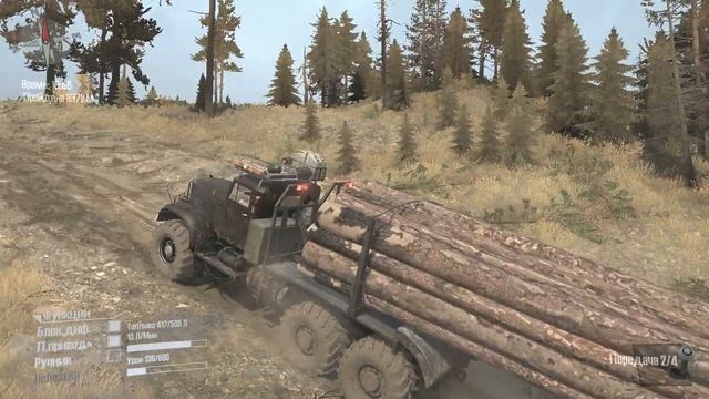 Spintires MudRunner YAZ-214 (такая должна была быть графика) смотреть онлайн
