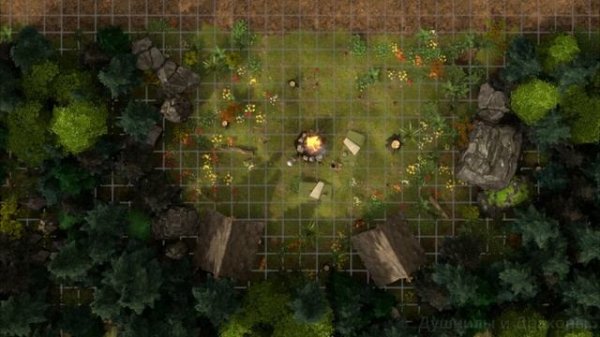 dnd live map road forest camp 2k днд анимированная карта лагерь в лесу вдоль дороги